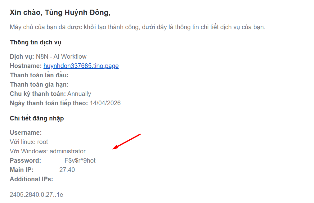 Đăng ký VPS N8N - AI Workflow