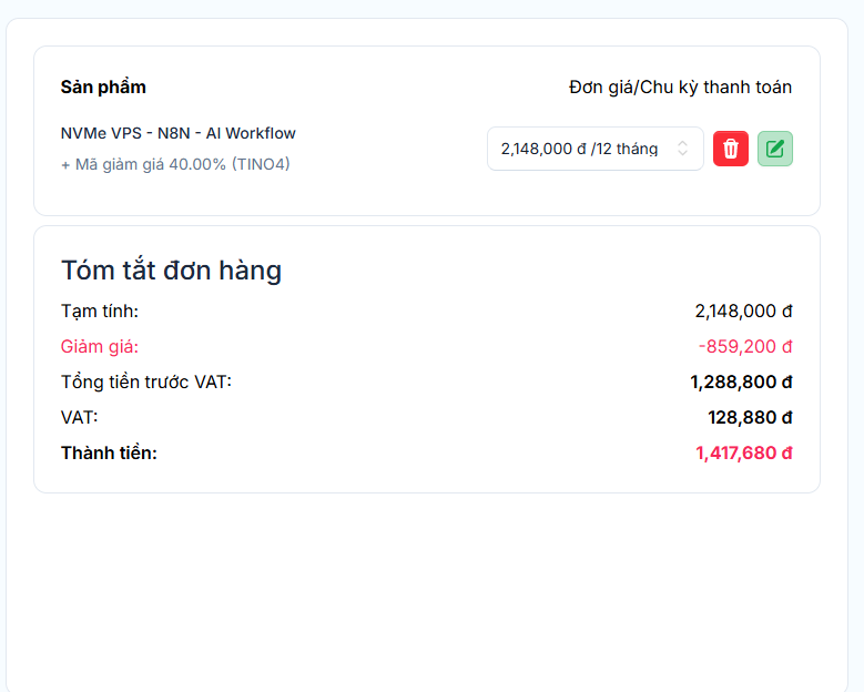 Đăng ký VPS N8N - AI Workflow