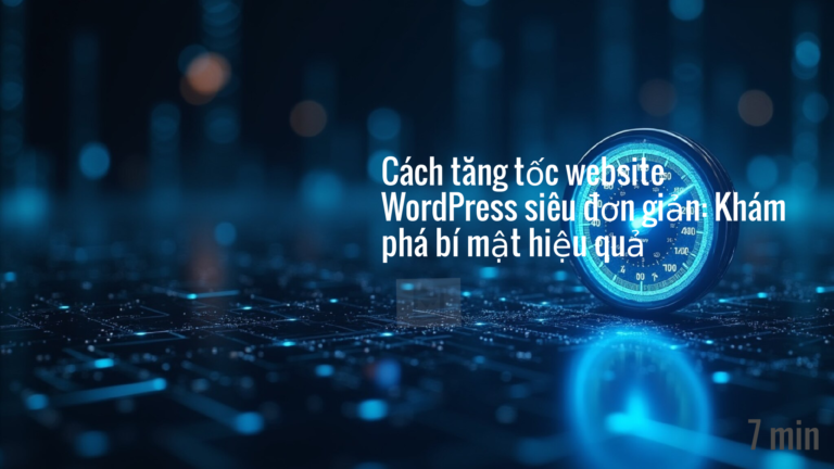 Cách tăng tốc website WordPress siêu đơn giản: Khám phá bí mật hiệu quả