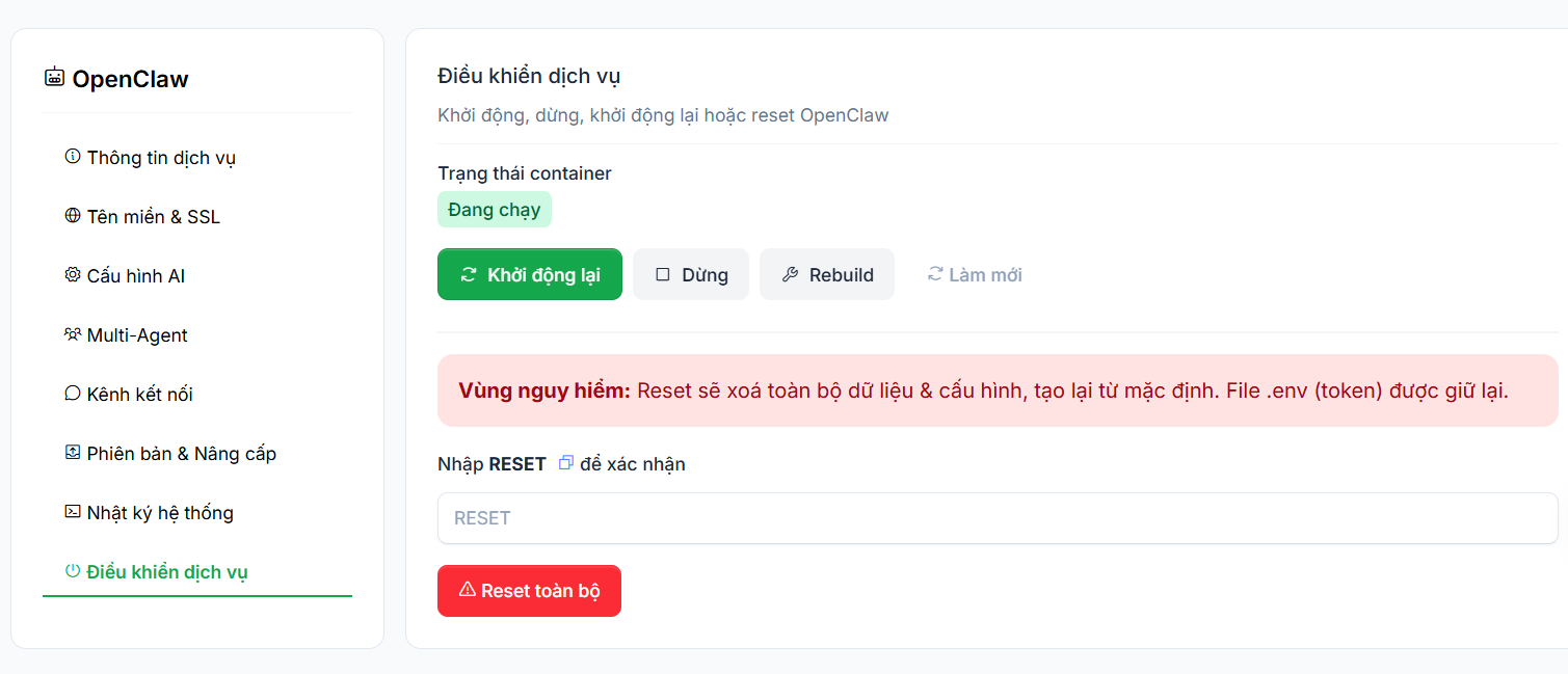 Điều khiển dịch vụ chuyên sâu